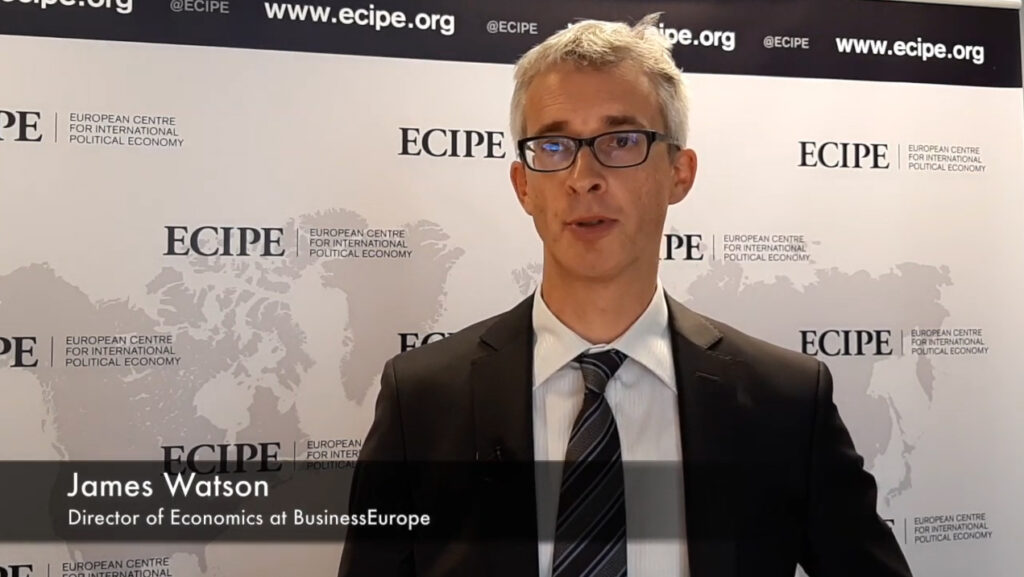 James Watson at ECIPE Seminar: Competitive Taxation in Europe – Evidence for EU Tax Policymakers