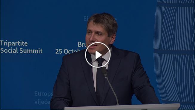 Tripartite Social Summit – Brussels, 25 October 2023 – Press conference