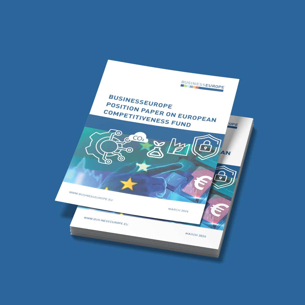 European Competitiveness Fund (ECF) – a BusinessEurope position paper